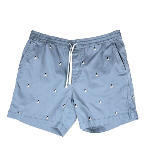 J Crew Sportsman Outfitter Mens L Faded Heavyweight Above Knee Birds Shorts - Picture 1 of 7